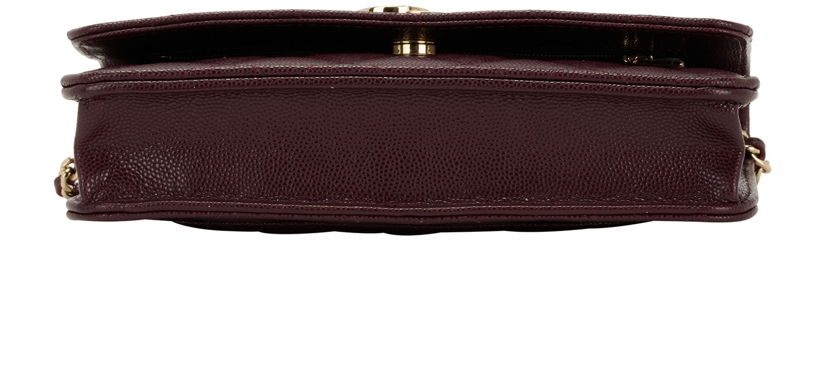 Crystal CC Wallet On Chain, &pound;2,600, Handbags, Burgundy, Caviar, Top view